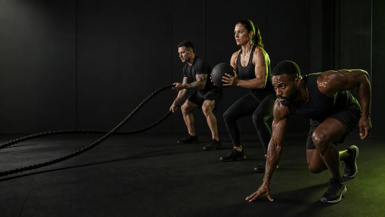 Athlete training with focus in a Ball Players Fitness setting