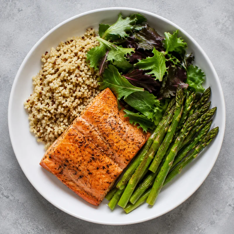 Salmon Quinoa Cut Plate