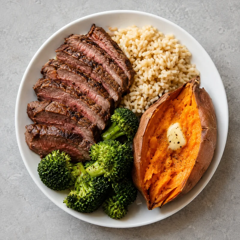 Steak Sweet Potato Mass Plate