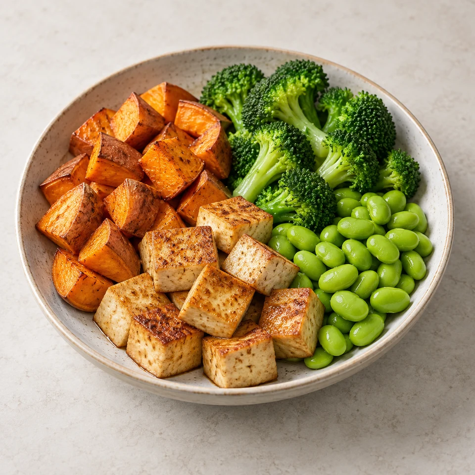 Tofu Sweet Potato and Edamame