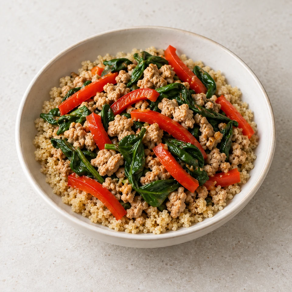 Turkey Quinoa Pepper Bowl