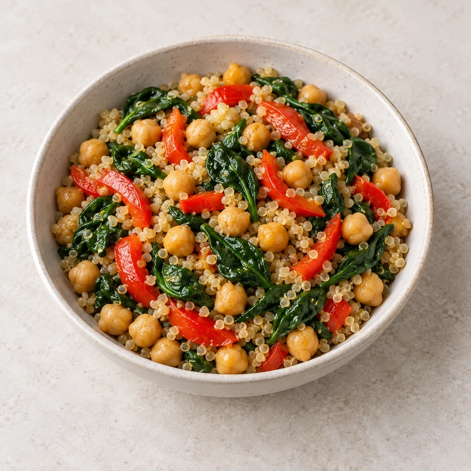 Warm Chickpea Quinoa Bowl